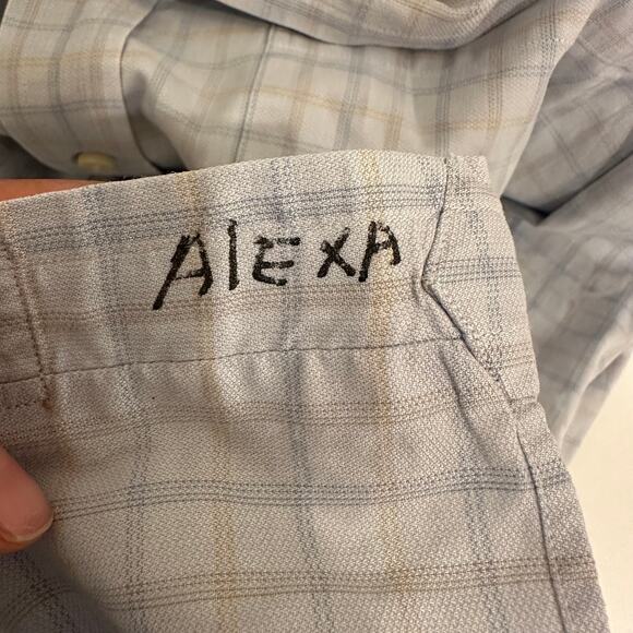 Robert Talbott Men's Blue Long Sleeve Button Down Carmel Cotton Medium Shirt - Picture 6 of 7